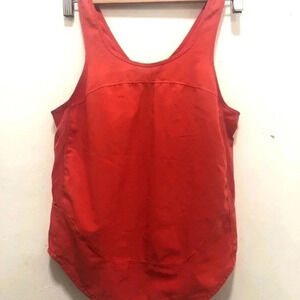 Lululemon Breathable Open Back Top‎ Size 4 Red Orange